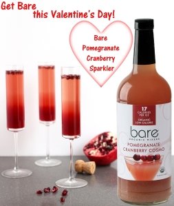 ​Bare Pomegranate Cranberry Sparkler (photo courtesy Bare Organic Mixers)